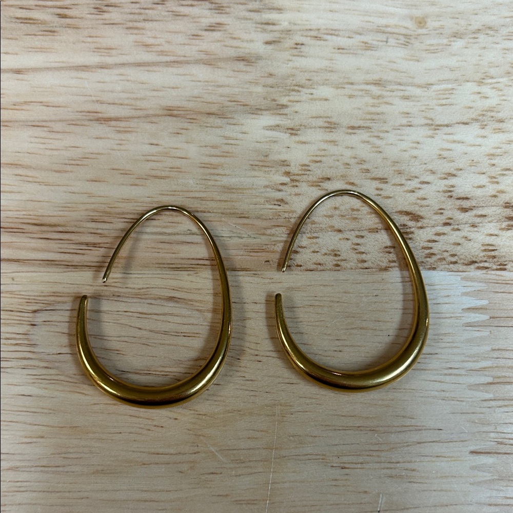 Gold Hoop Drop Earrings - Women Jewelry